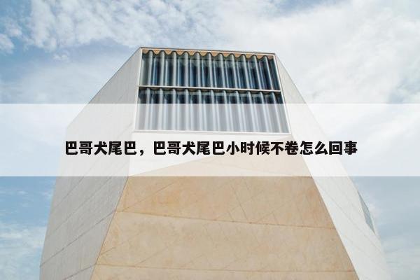 巴哥犬尾巴，巴哥犬尾巴小时候不卷怎么回事