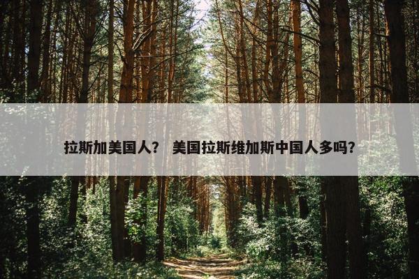 拉斯加美国人？ 美国拉斯维加斯中国人多吗？