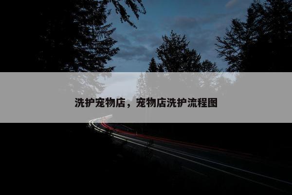 洗护宠物店，宠物店洗护流程图