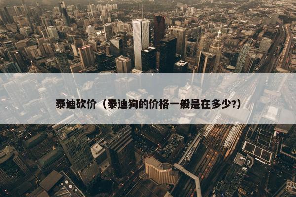 泰迪砍价（泰迪狗的价格一般是在多少?）