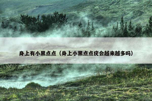 身上有小黑点点（身上小黑点点疣会越来越多吗）