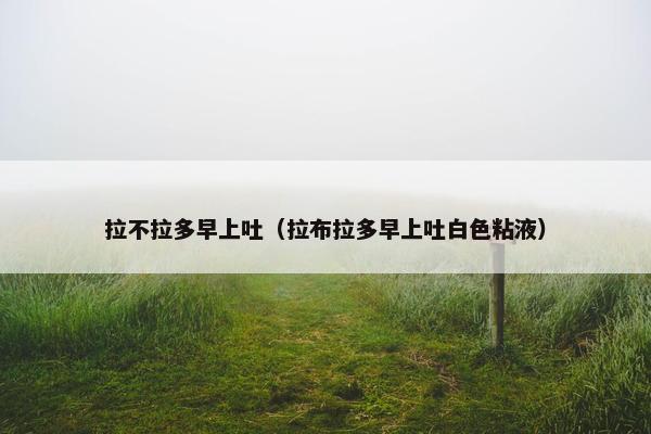 拉不拉多早上吐（拉布拉多早上吐白色粘液）