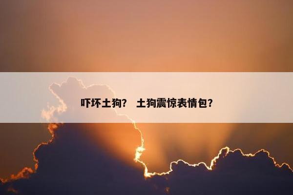 吓坏土狗？ 土狗震惊表情包？