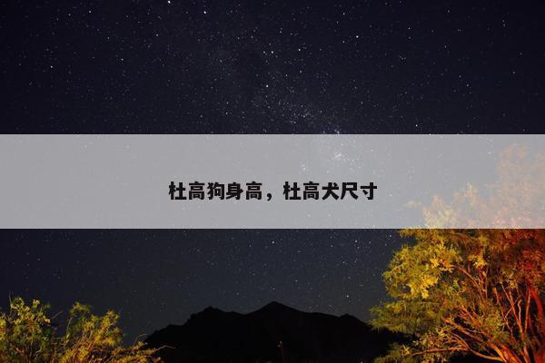 杜高狗身高，杜高犬尺寸