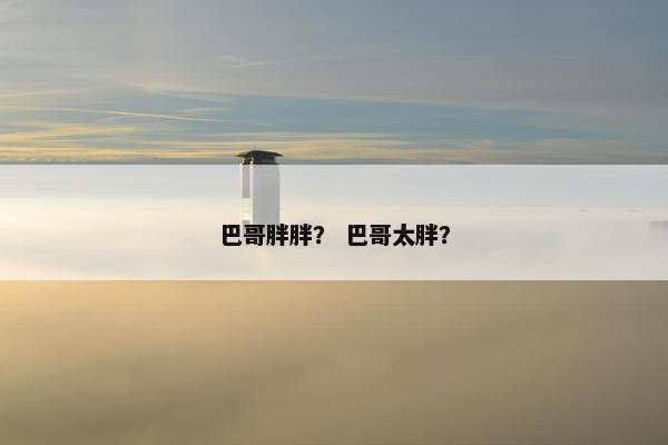 巴哥胖胖？ 巴哥太胖？