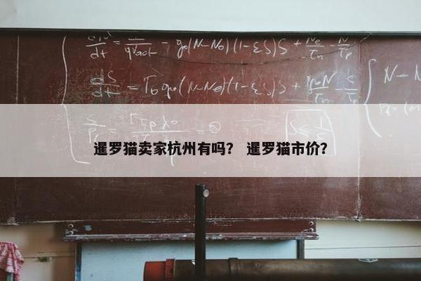暹罗猫卖家杭州有吗？ 暹罗猫市价？