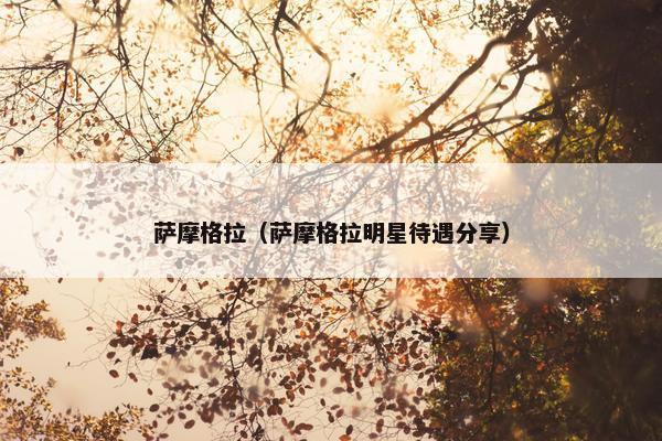 萨摩格拉（萨摩格拉明星待遇分享）