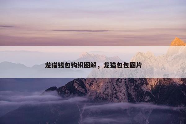 龙猫钱包钩织图解，龙猫包包图片