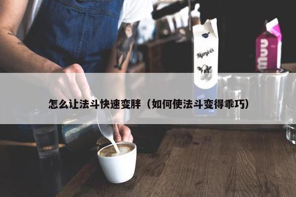 怎么让法斗快速变胖（如何使法斗变得乖巧）
