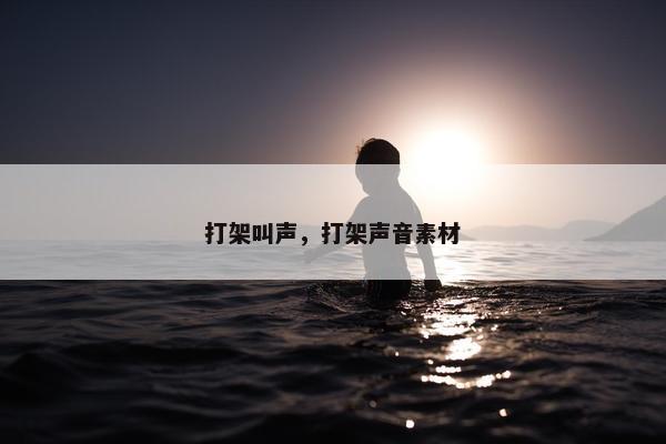 打架叫声，打架声音素材