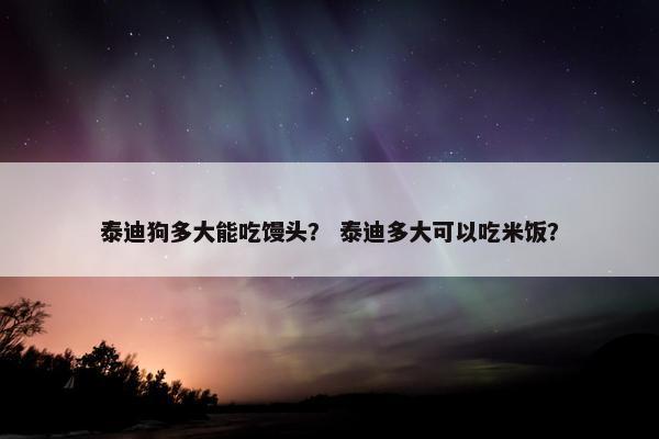 泰迪狗多大能吃馒头？ 泰迪多大可以吃米饭？