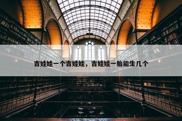 吉娃娃一个吉娃娃，吉娃娃一胎能生几个