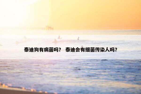 泰迪狗有病菌吗？ 泰迪会有细菌传染人吗？