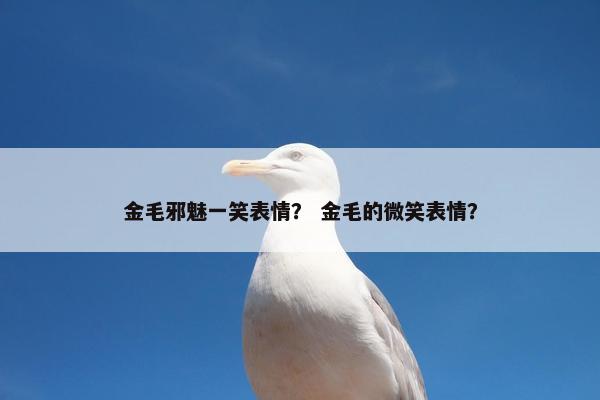 金毛邪魅一笑表情？ 金毛的微笑表情？