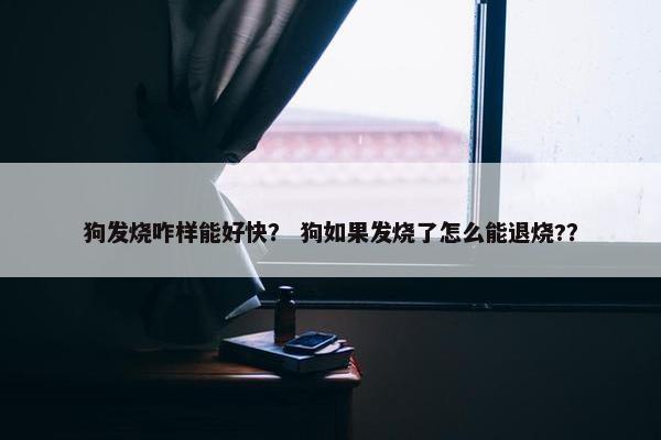 狗发烧咋样能好快？ 狗如果发烧了怎么能退烧?？