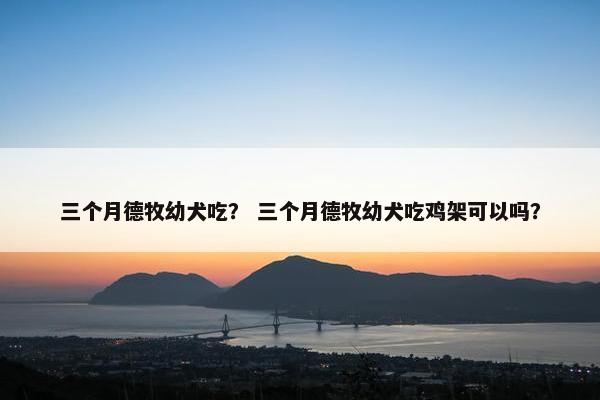 三个月德牧幼犬吃？ 三个月德牧幼犬吃鸡架可以吗？