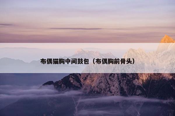 布偶猫胸中间鼓包（布偶胸前骨头）