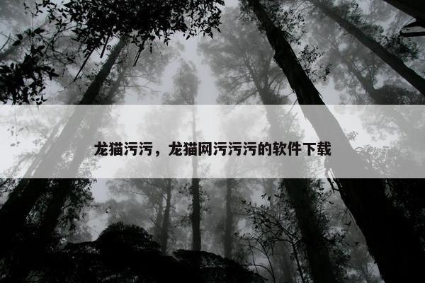龙猫污污，龙猫网污污污的软件下载