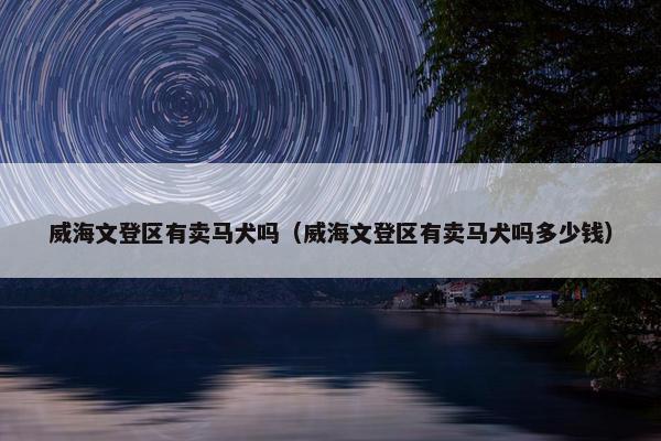 威海文登区有卖马犬吗（威海文登区有卖马犬吗多少钱）