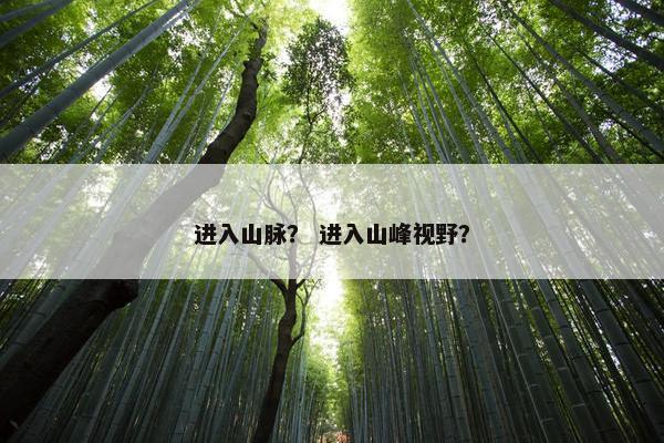 进入山脉？ 进入山峰视野？