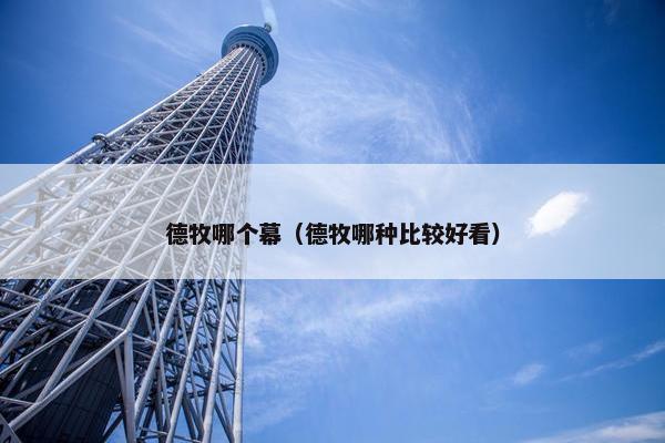 德牧哪个幕（德牧哪种比较好看）