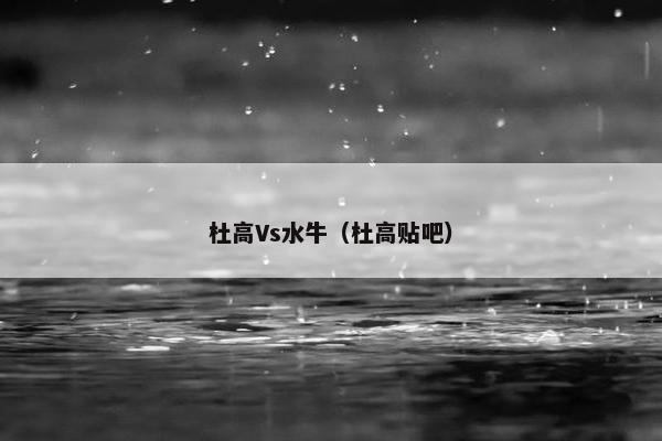 杜高Vs水牛（杜高贴吧）