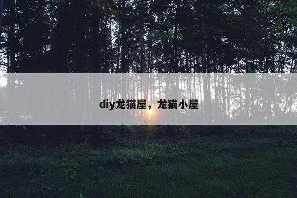 diy龙猫屋，龙猫小屋