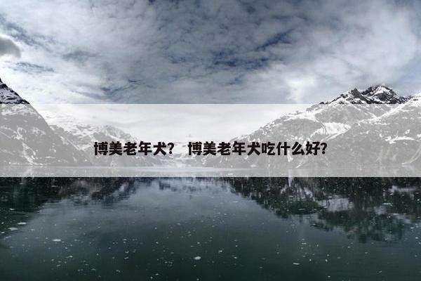 博美老年犬？ 博美老年犬吃什么好？