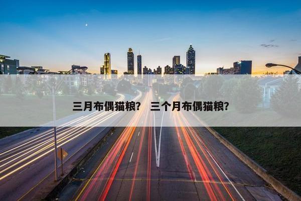 三月布偶猫粮？ 三个月布偶猫粮？