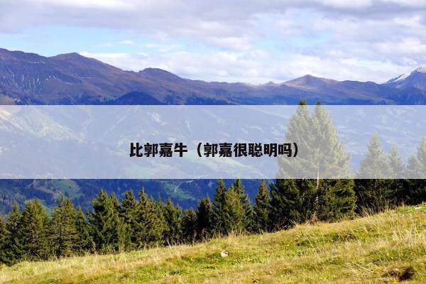 比郭嘉牛（郭嘉很聪明吗）