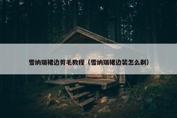 雪纳瑞裙边剪毛教程（雪纳瑞裙边装怎么剃）