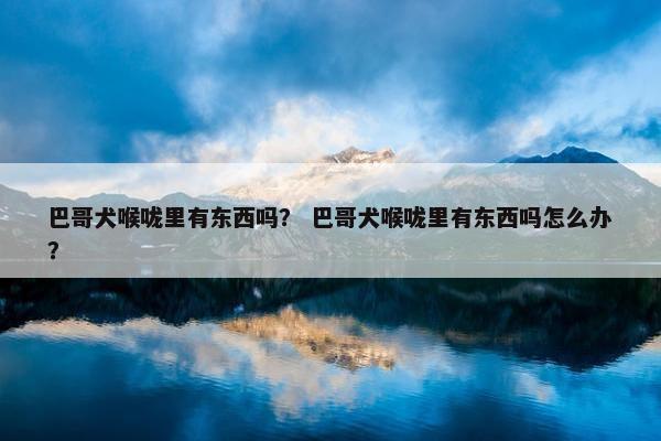 巴哥犬喉咙里有东西吗？ 巴哥犬喉咙里有东西吗怎么办？