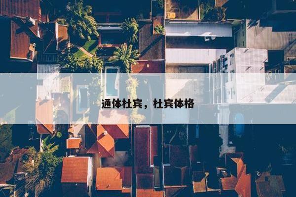 通体杜宾，杜宾体格