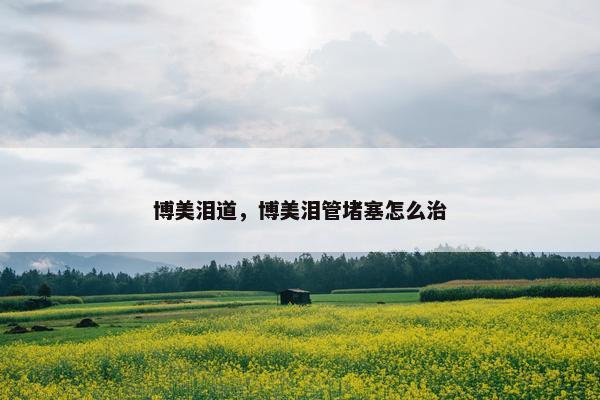 博美泪道，博美泪管堵塞怎么治