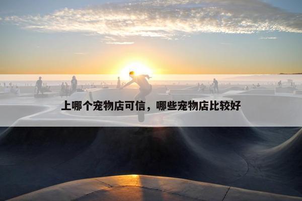 上哪个宠物店可信，哪些宠物店比较好