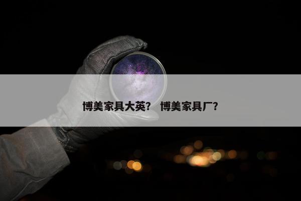 博美家具大英？ 博美家具厂？