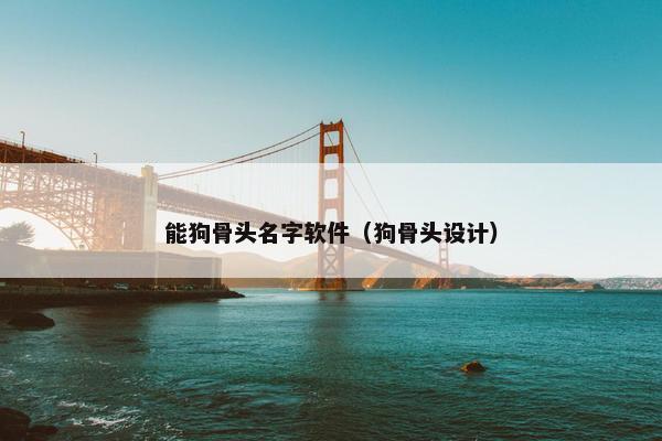 能狗骨头名字软件（狗骨头设计）