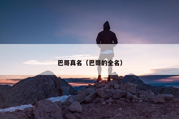 巴哥真名（巴哥的全名）