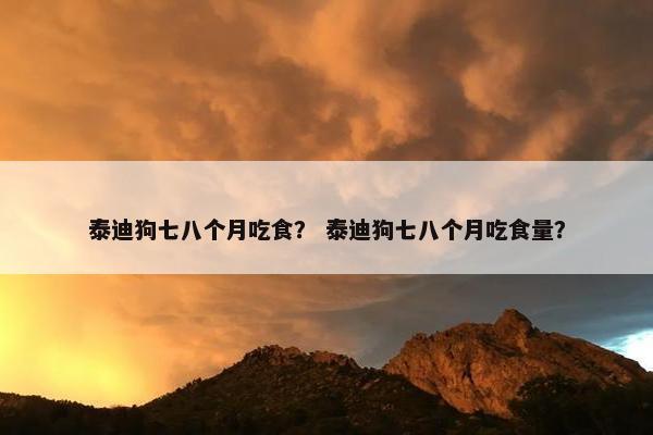 泰迪狗七八个月吃食？ 泰迪狗七八个月吃食量？