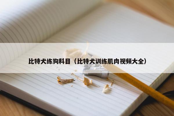 比特犬练狗料目（比特犬训练肌肉视频大全）