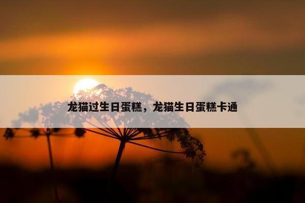 龙猫过生日蛋糕，龙猫生日蛋糕卡通