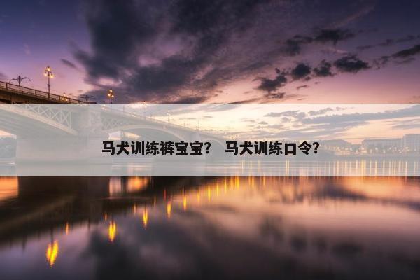 马犬训练裤宝宝？ 马犬训练口令？