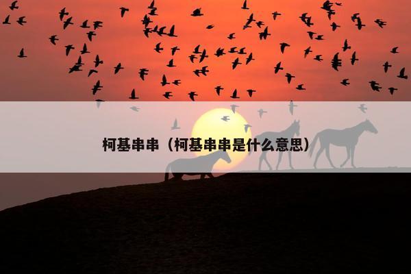 柯基串串（柯基串串是什么意思）