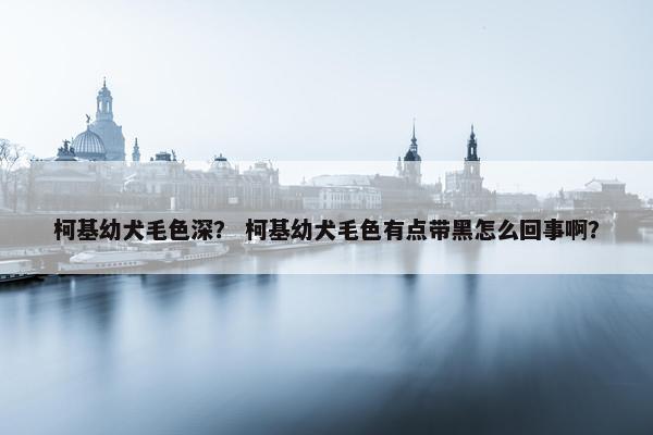 柯基幼犬毛色深？ 柯基幼犬毛色有点带黑怎么回事啊？