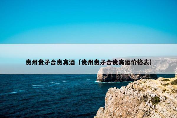 贵州贵矛合贵宾酒（贵州贵矛合贵宾酒价格表）