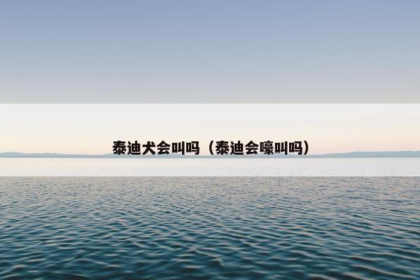泰迪犬会叫吗（泰迪会嚎叫吗）