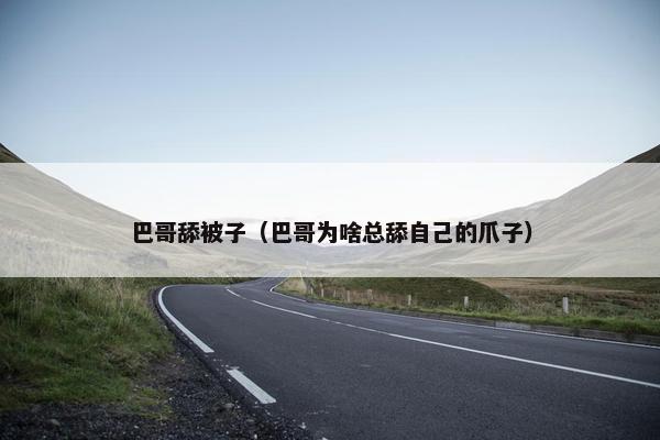 巴哥舔被子（巴哥为啥总舔自己的爪子）