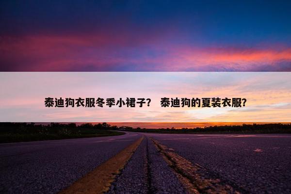泰迪狗衣服冬季小裙子？ 泰迪狗的夏装衣服？