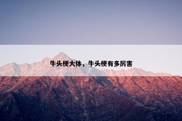 牛头梗大体，牛头梗有多厉害