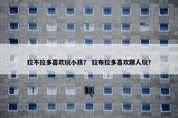 拉不拉多喜欢玩小孩？ 拉布拉多喜欢跟人玩？